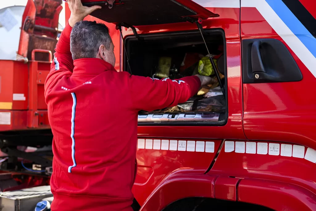 Marcarini Autotrasporti preparazione camion