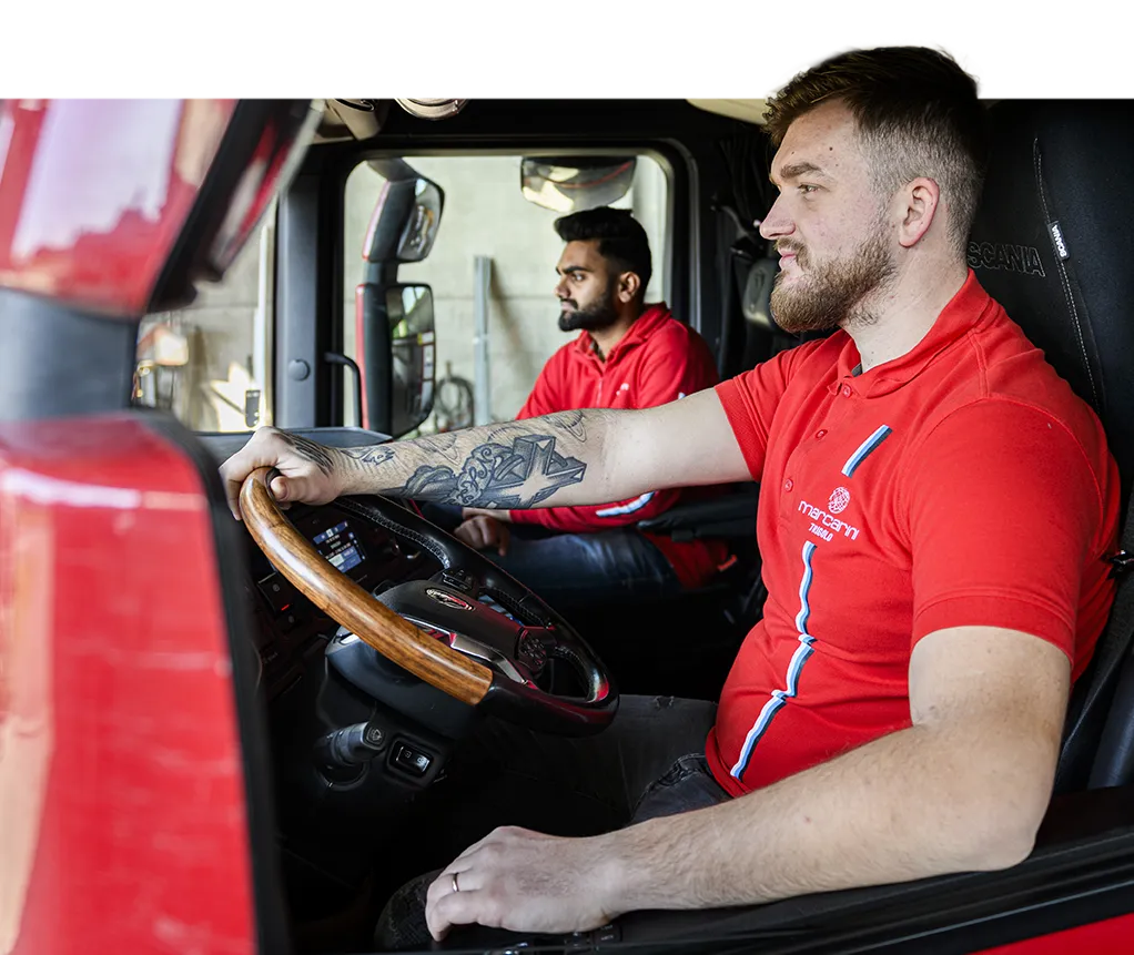 Marcarini Autotrasporti trasportatori sul camion