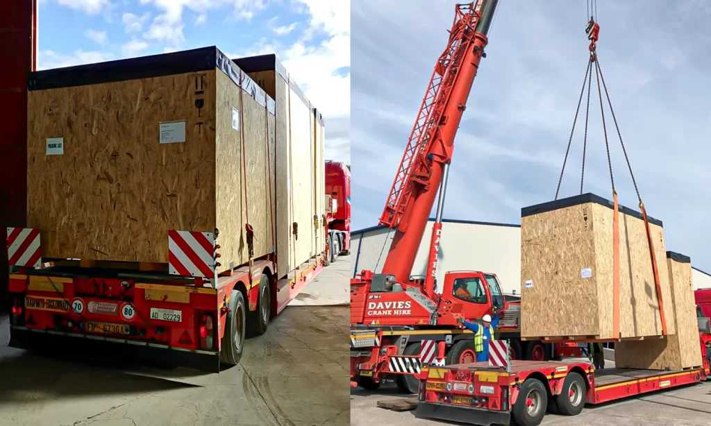 Marcarini Autotrasporti movimentazione macchinari con gru